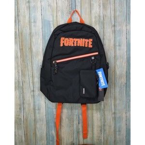 Fortnite Kids 18" Backpack - Black Orange New